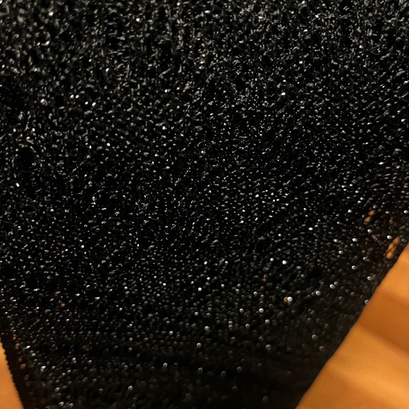 Elegant Black Lace Fringe Wrap with a little sparkle - Picture 5 of 5